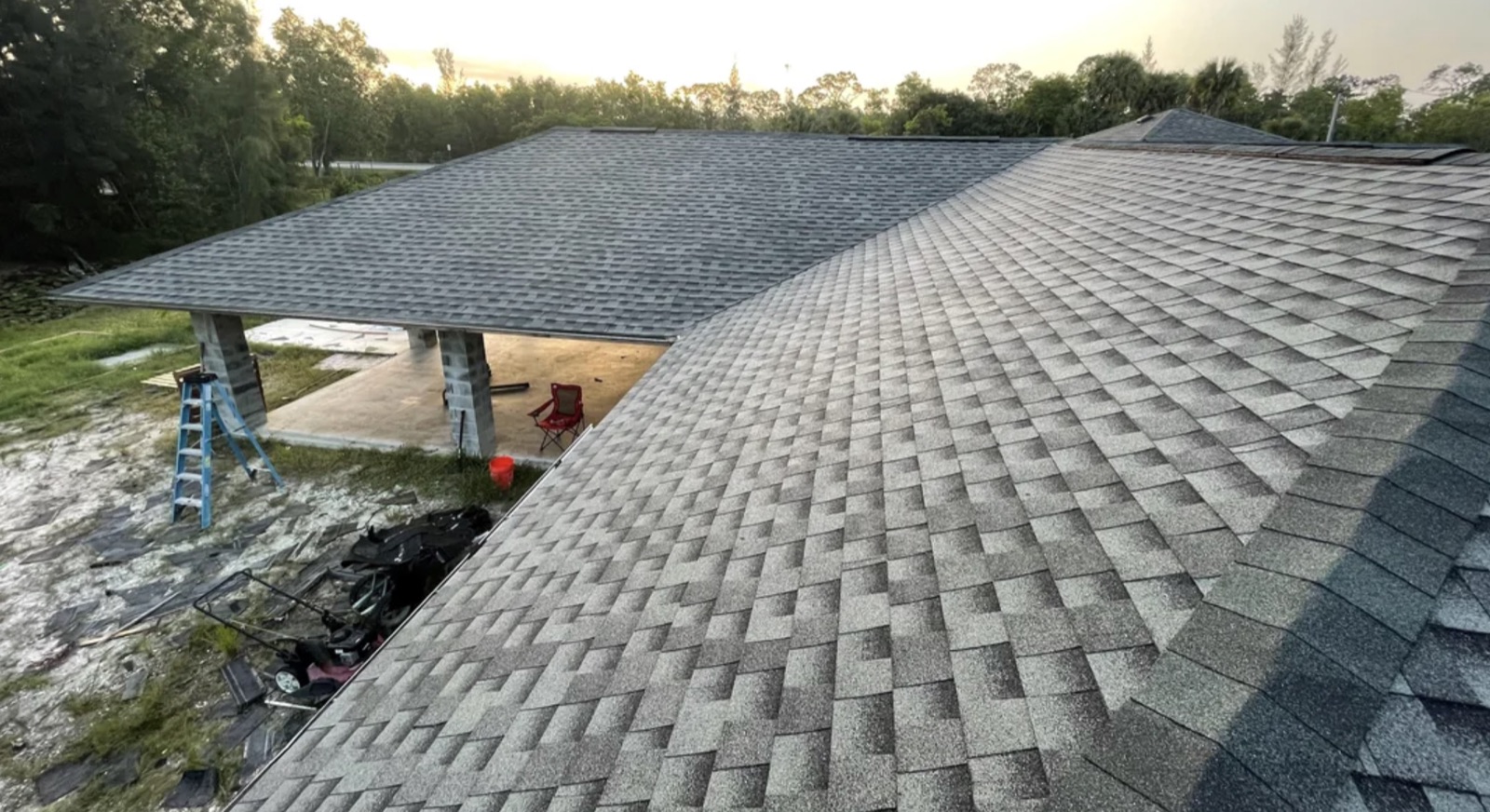 Shingle roofing installation by Blue Ladder Construction